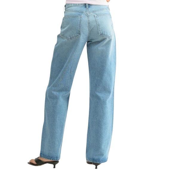 Just Black Denim Relaxed Straight Leg Jeans | Light Wash Baggy Fit Sz 30 - Picture 2 of 15